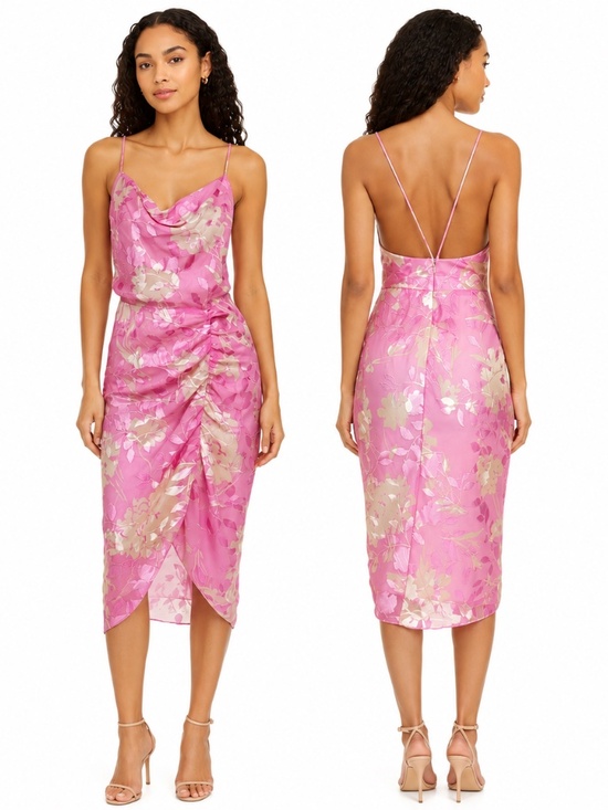 SAMSOE SAMSOE Dresses & Skirts - SAMSOE SAMSOE -‎ Dapples Floral Satin Burnout Dress.